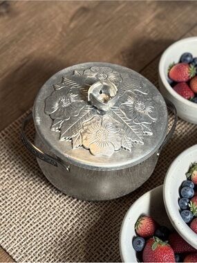 Vintage Continental Stainless Steel Candy Dish